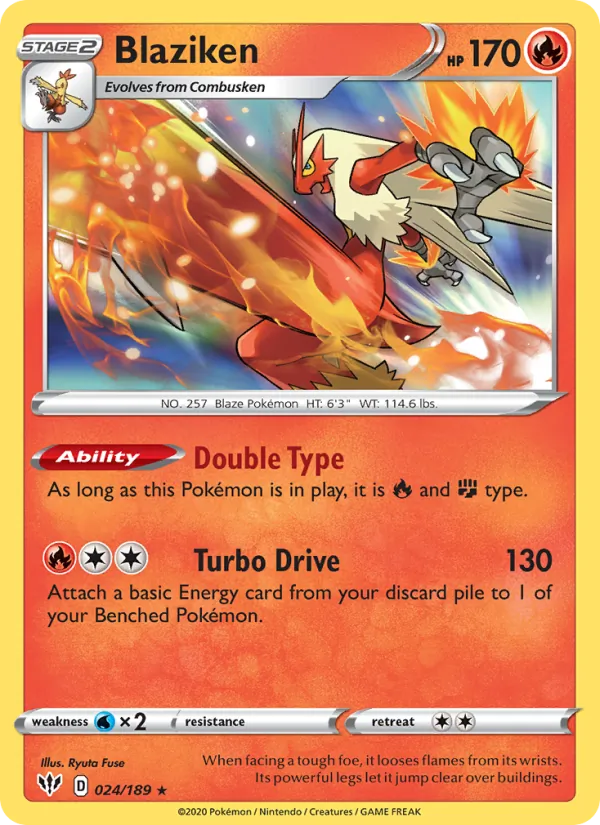 Blaziken 24/189 Darkness Ablaze