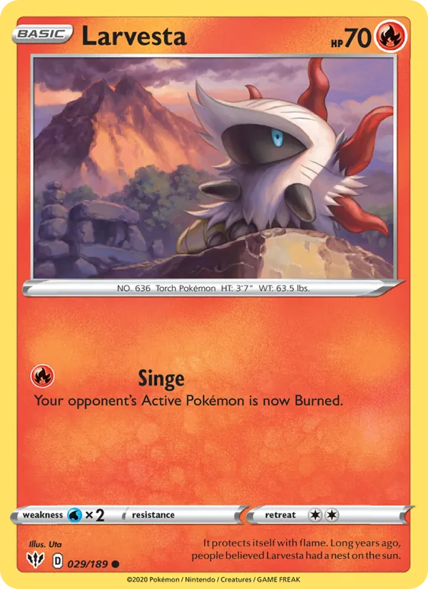 Larvesta 29/189 Darkness Ablaze