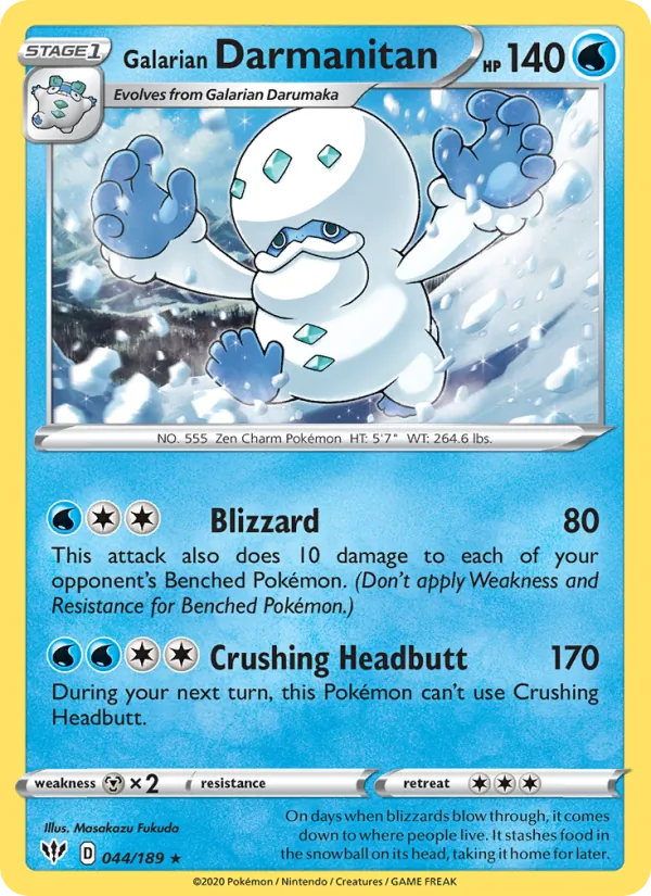 Galarian Darmanitan 44/189 Darkness Ablaze
