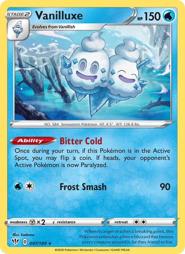 Vanilluxe 47/189 Darkness Ablaze