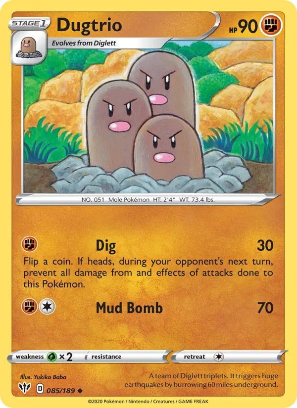 Dugtrio 85/189 Darkness Ablaze