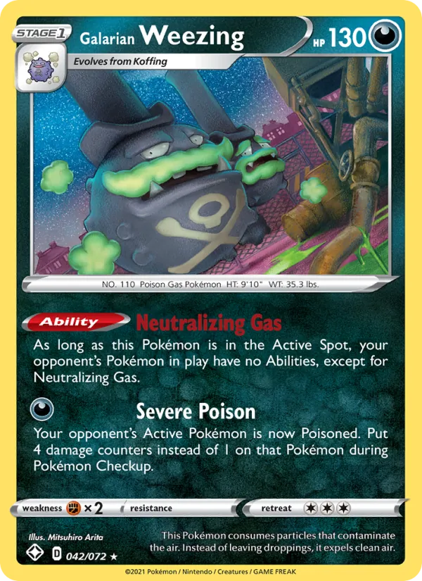 Galarian Weezing 42/72 Shining Fates