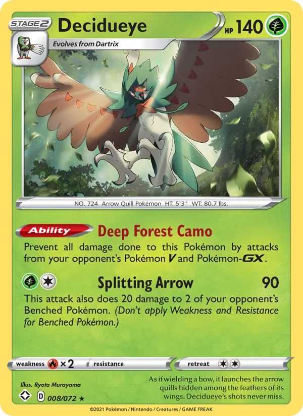 Decidueye 8/72 Shining Fates