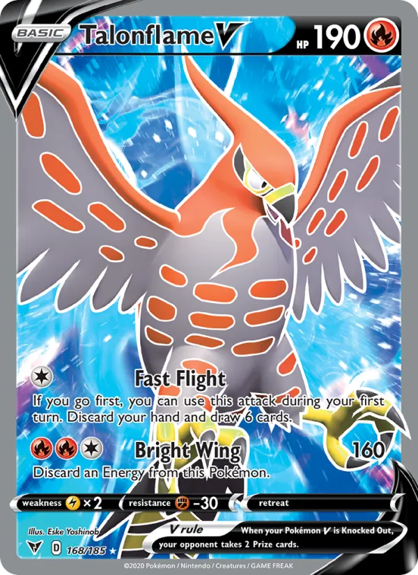 Talonflame V 168/185 Vivid Voltage