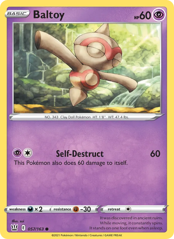 Baltoy 57/163 Battle Styles