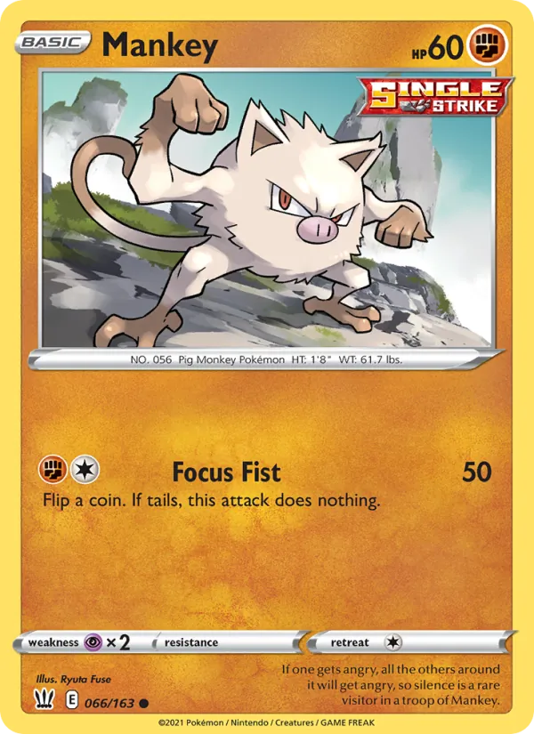 Mankey 66/163 Battle Styles