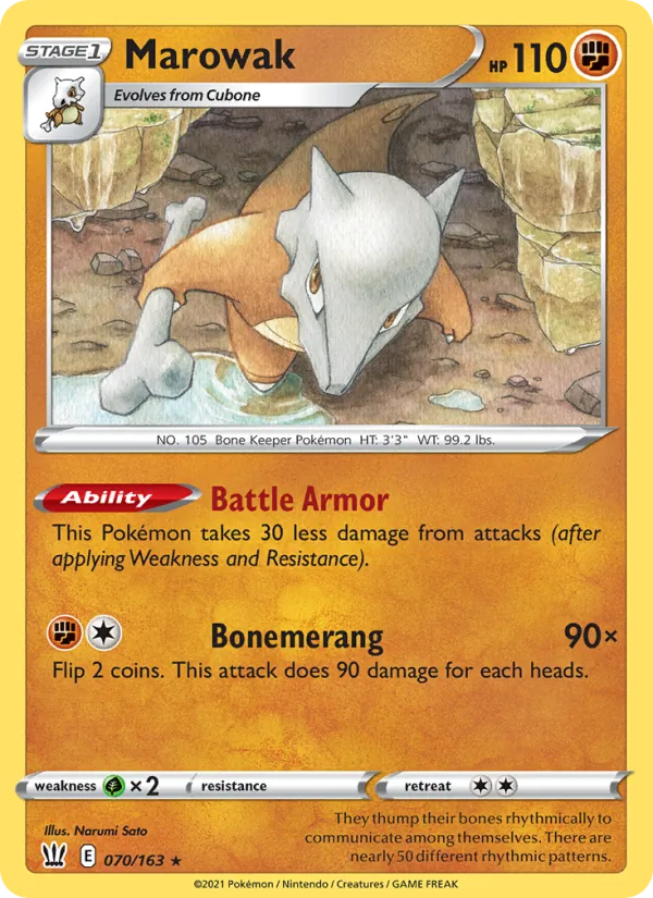 Marowak 70/163 Battle Styles
