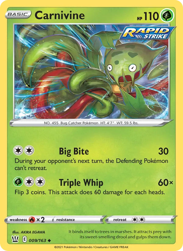 Carnivine 9/163 Battle Styles