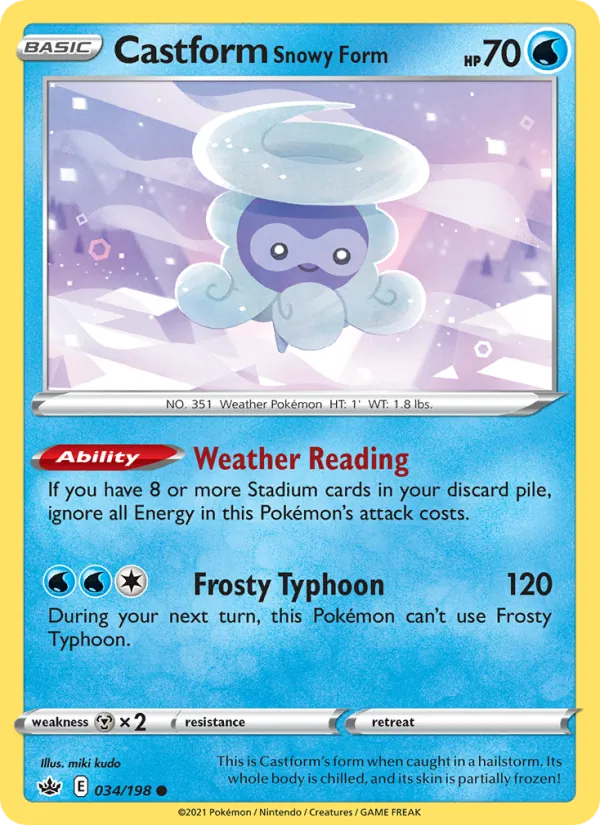 Castform Snowy Form 34/198 Chilling Reign