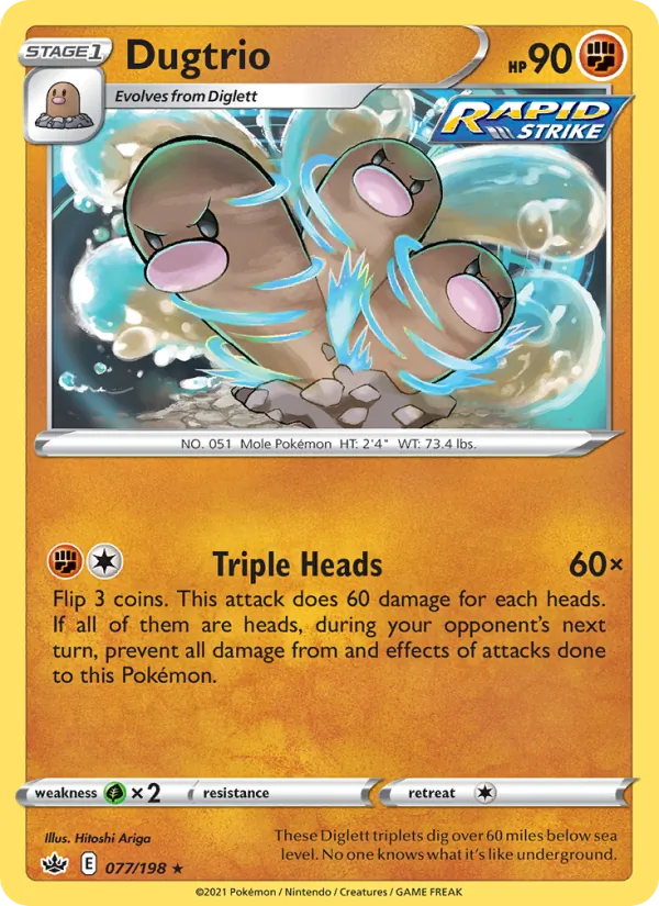 Dugtrio 77/198 Chilling Reign