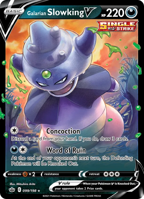 Galarian Slowking V 99/198 Chilling Reign