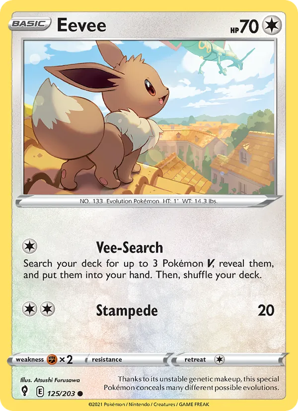 Eevee 125/203 Evolving Skies