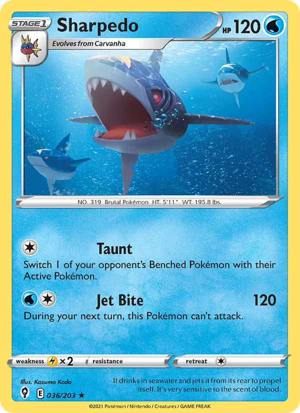 Sharpedo 36/203 Evolving Skies