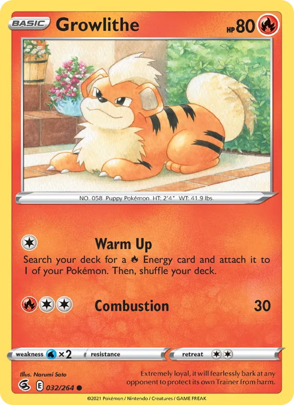 Growlithe 32/264 Fusion Strike