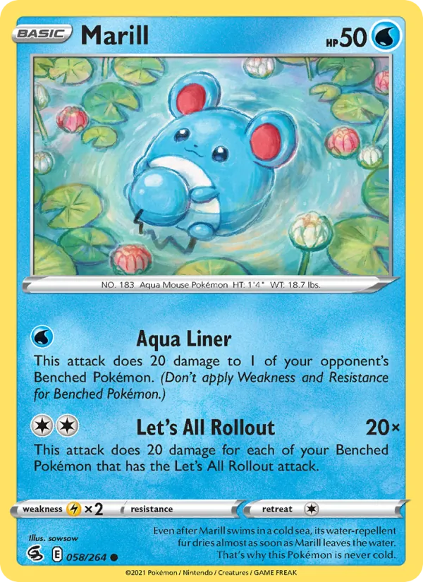 Marill 58/264 Fusion Strike