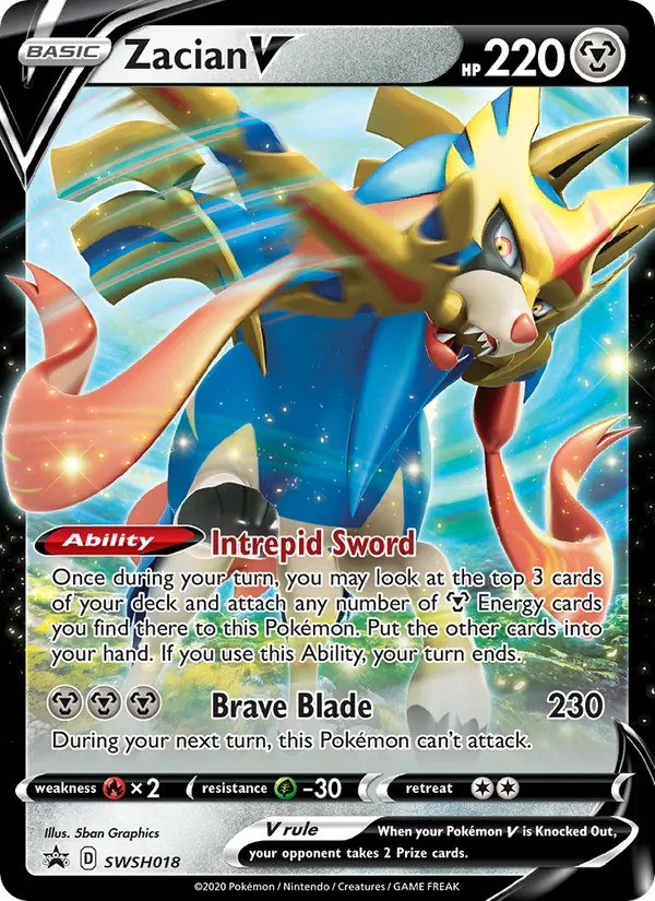 Zacian V SWSH018 SWSH Black Star Promos