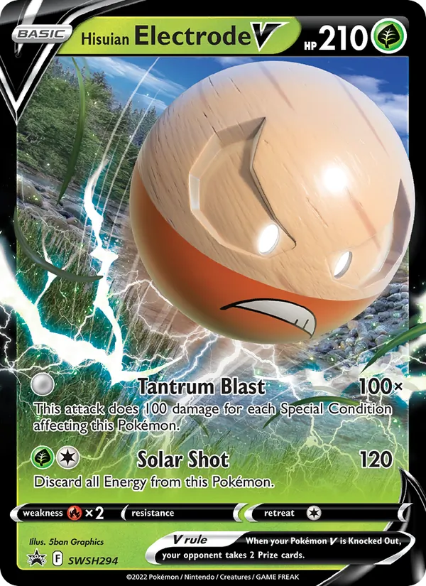 Hisuian Electrode V SWSH294 SWSH Black Star Promos
