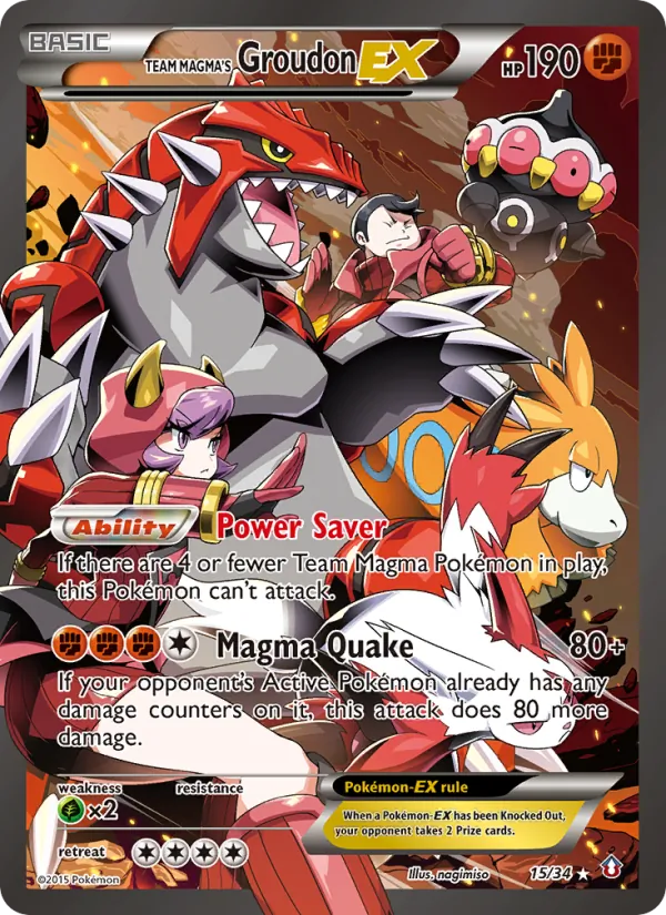 Team Magma's Groudon EX 15/34 Double Crisis
