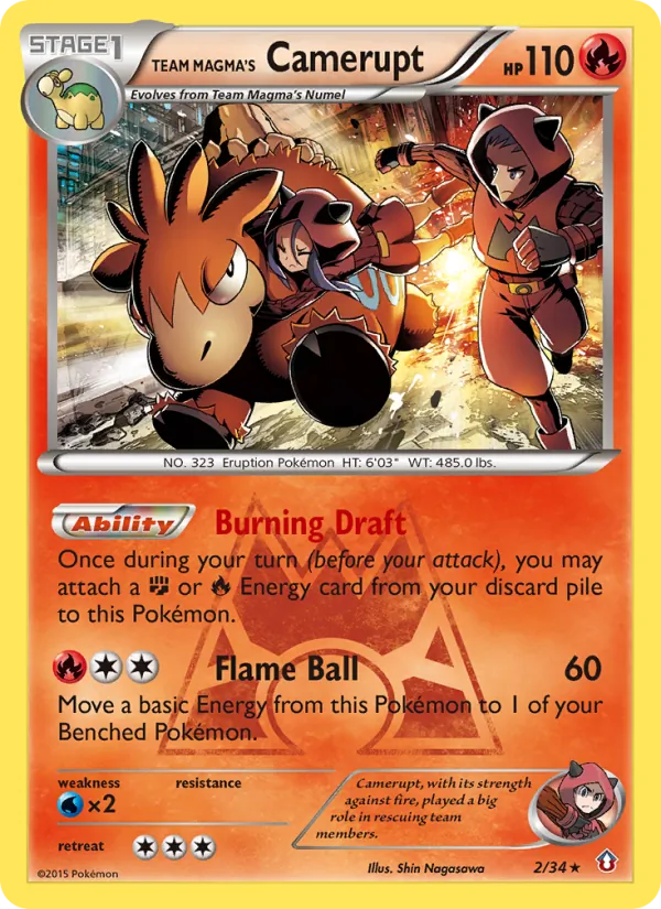 Team Magma's Camerupt 2/34 Double Crisis