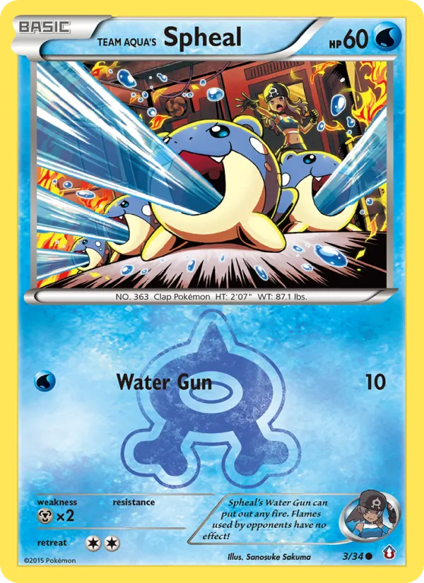 Team Aqua's Spheal 3/34 Double Crisis