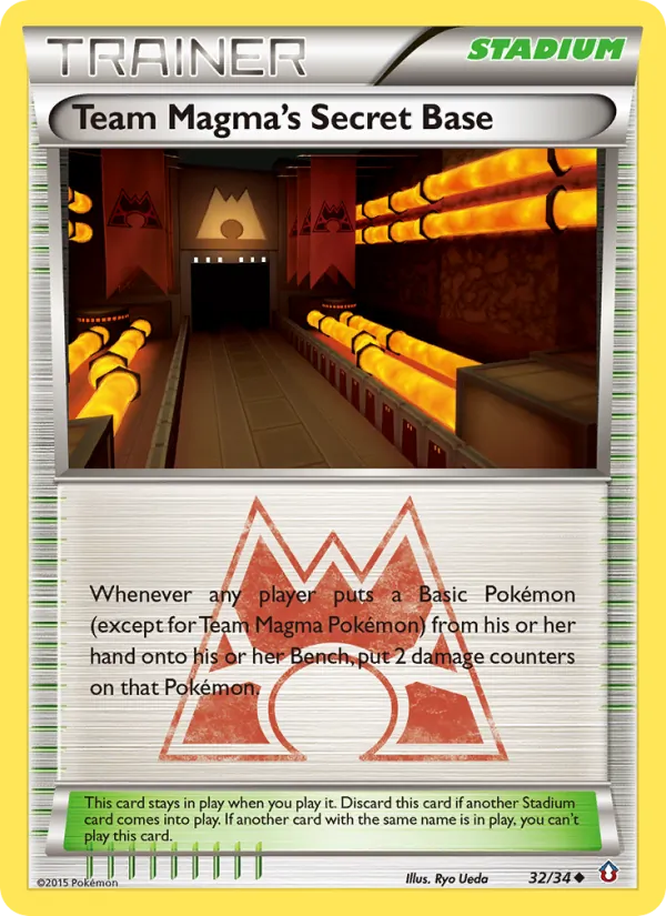 Team Magma's Secret Base 32/34 Double Crisis