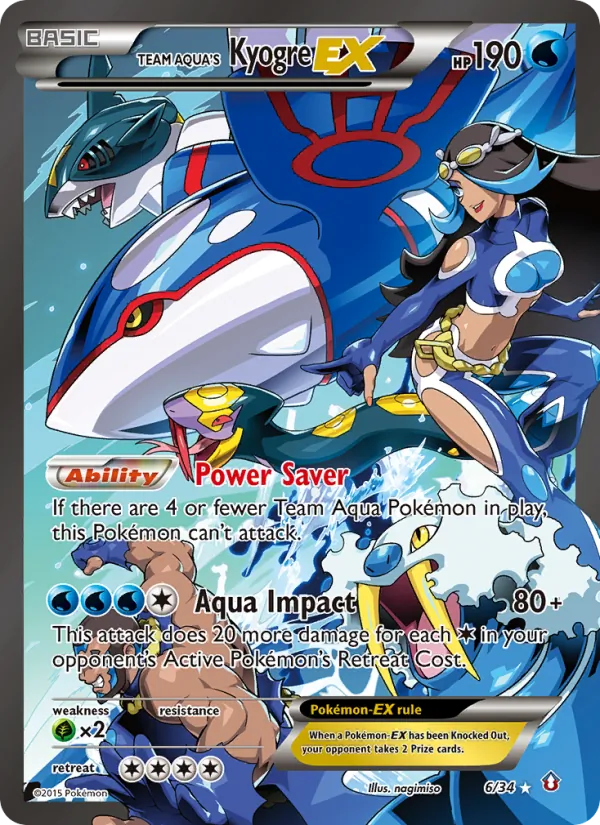 Team Aqua's Kyogre EX 6/34 Double Crisis