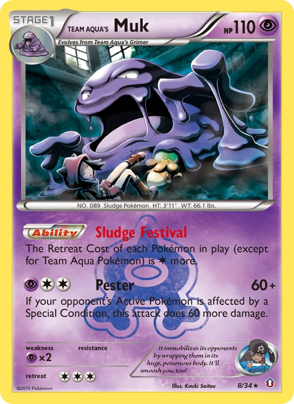 Team Aqua's Muk 8/34 Double Crisis