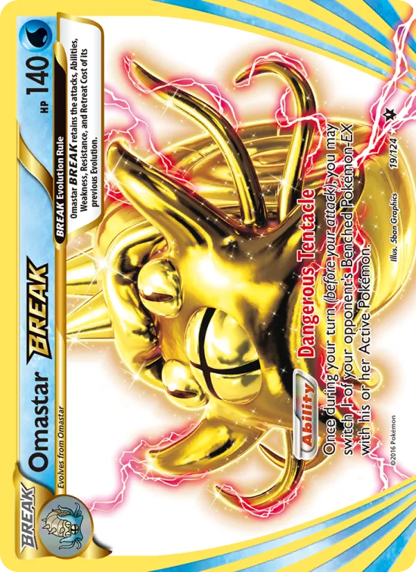 Omastar BREAK 19/124 Fates Collide