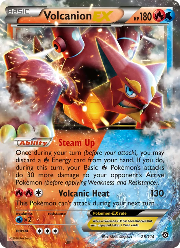 Volcanion EX 26/114 Steam Siege