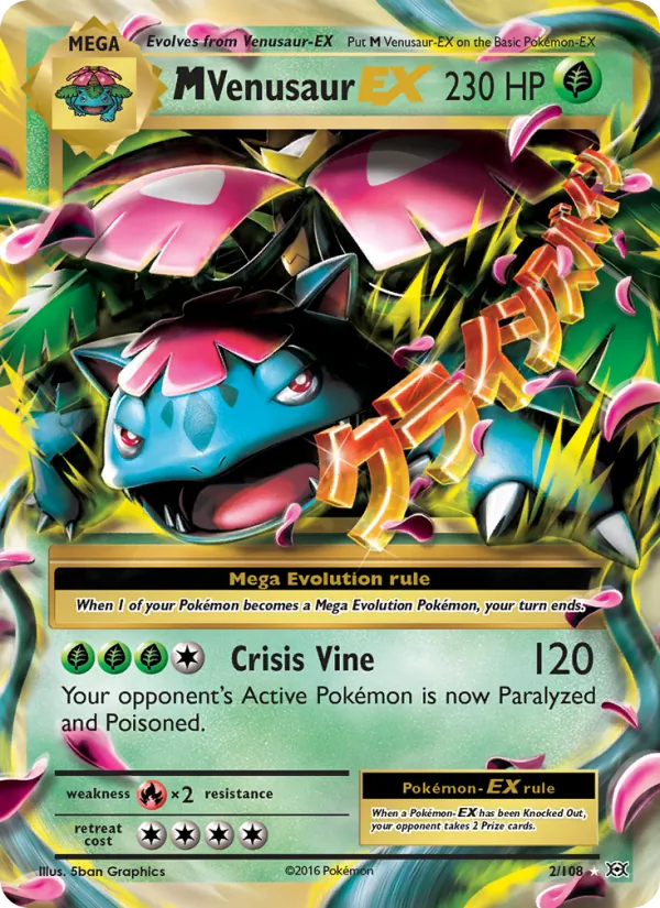 M Venusaur EX 2/108 Evolutions