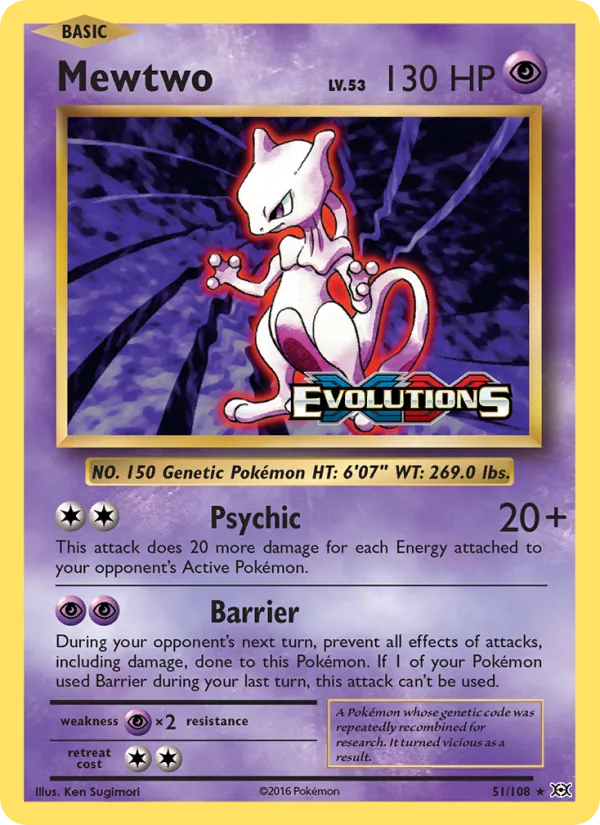 Mewtwo 51/108 Evolutions