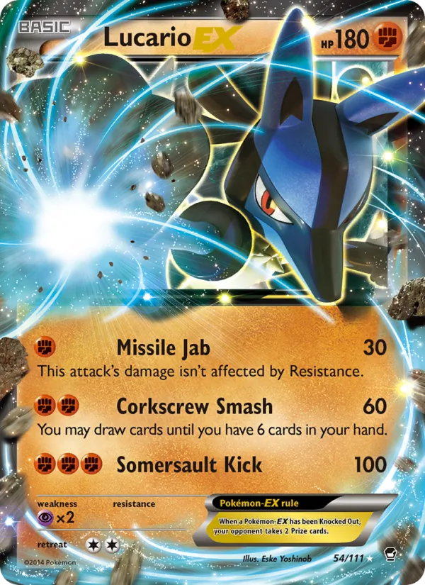 Lucario EX 54/111 Furious Fists