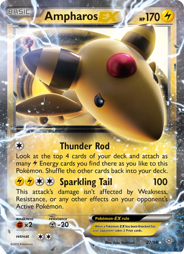 Ampharos EX 27/98 Ancient Origins