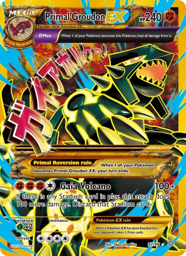 Primal Groudon EX 97/98 Ancient Origins