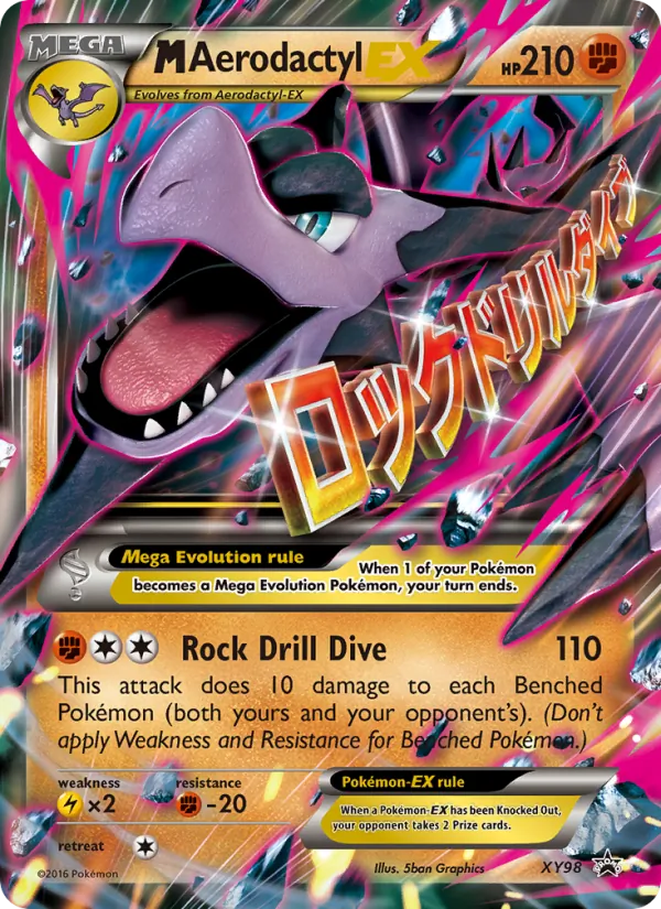 M Aerodactyl EX XY98 XY Black Star Promos